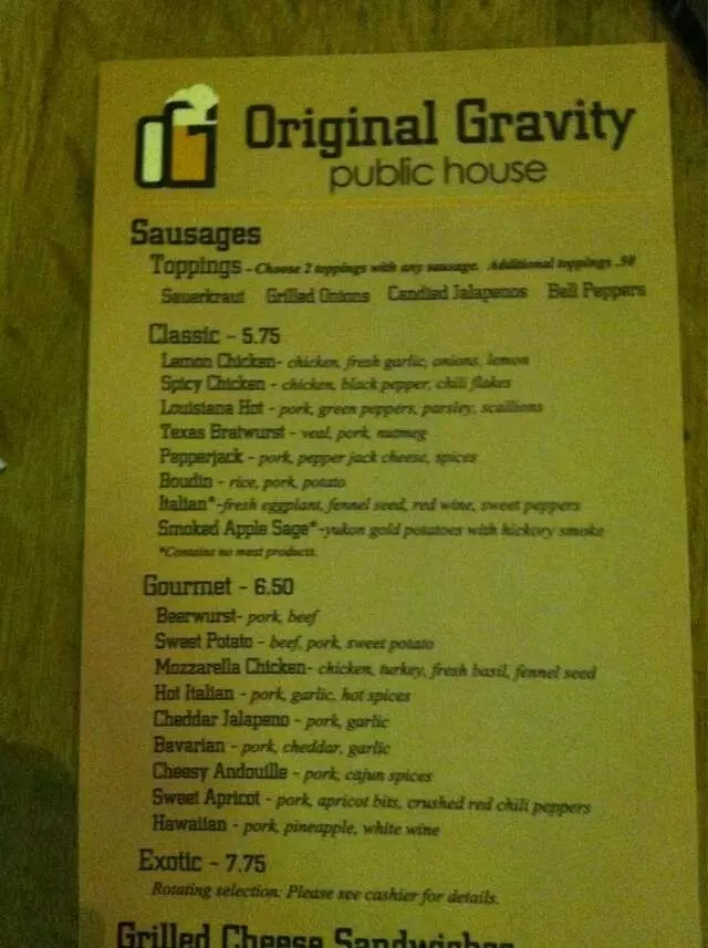 Original Gravity Public House