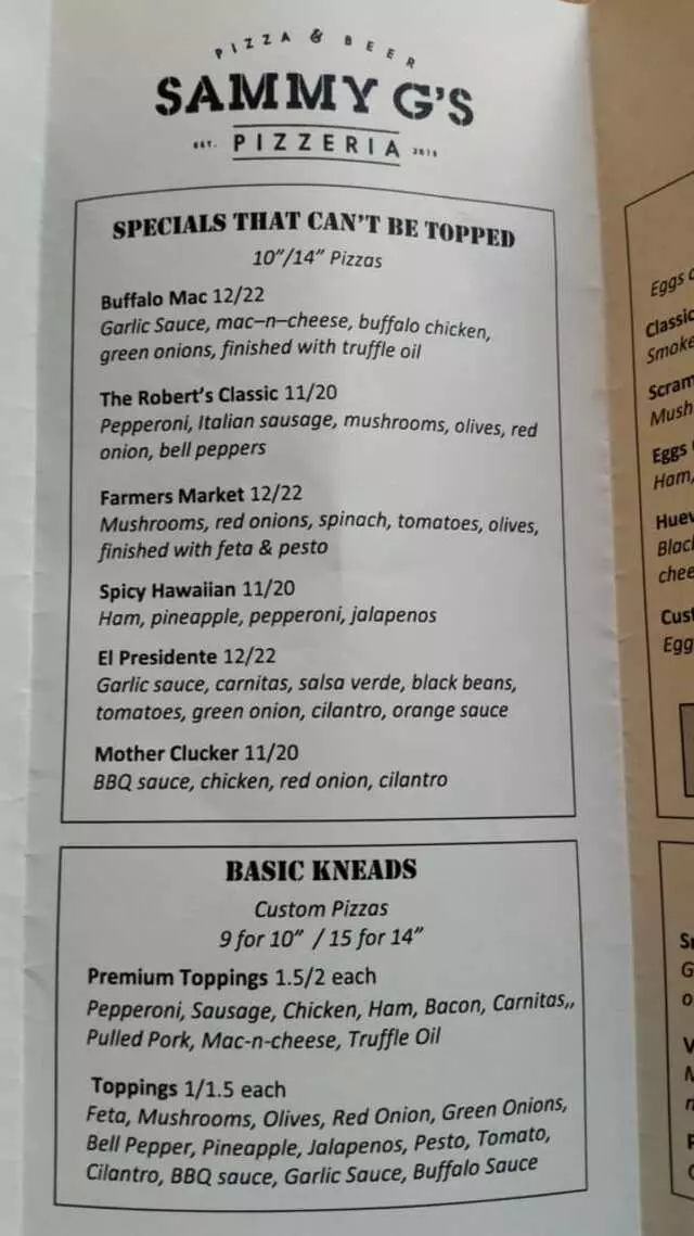 Sammy G’s