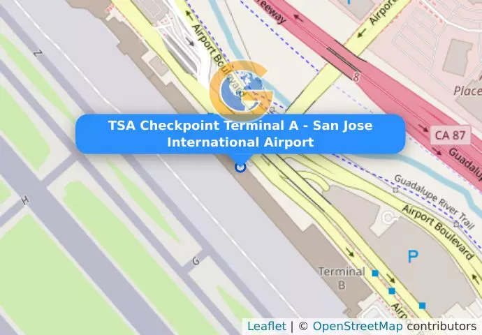 TSA Checkpoint Terminal A - San Jose International Airport