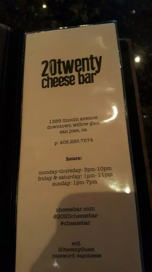 20twenty cheese bar
