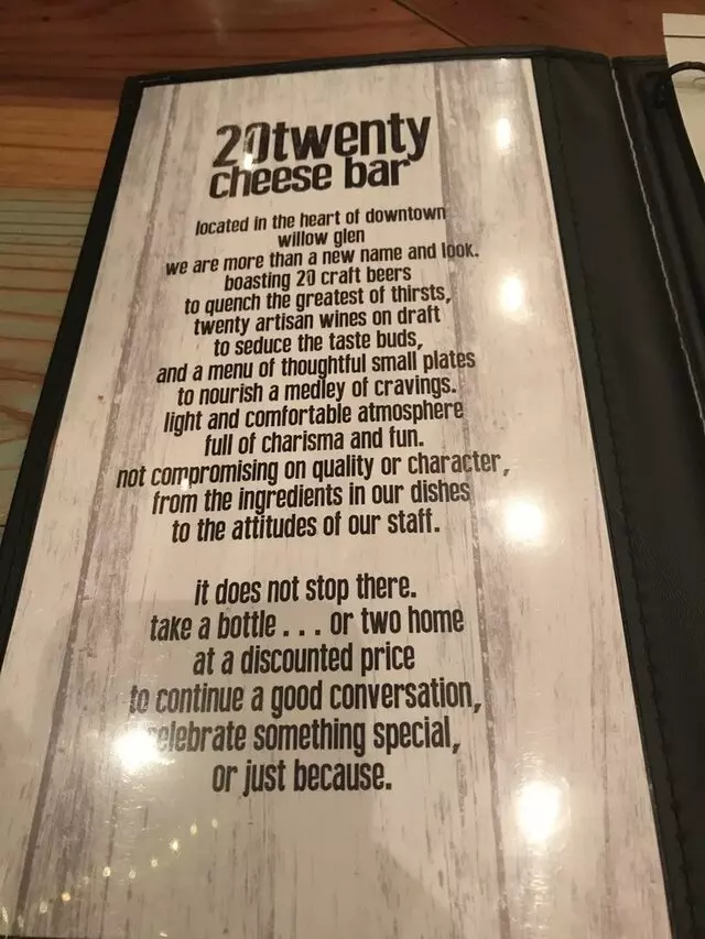 20twenty cheese bar