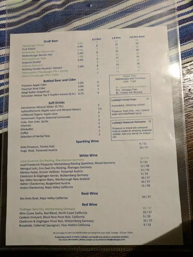 Ludwigs German Table