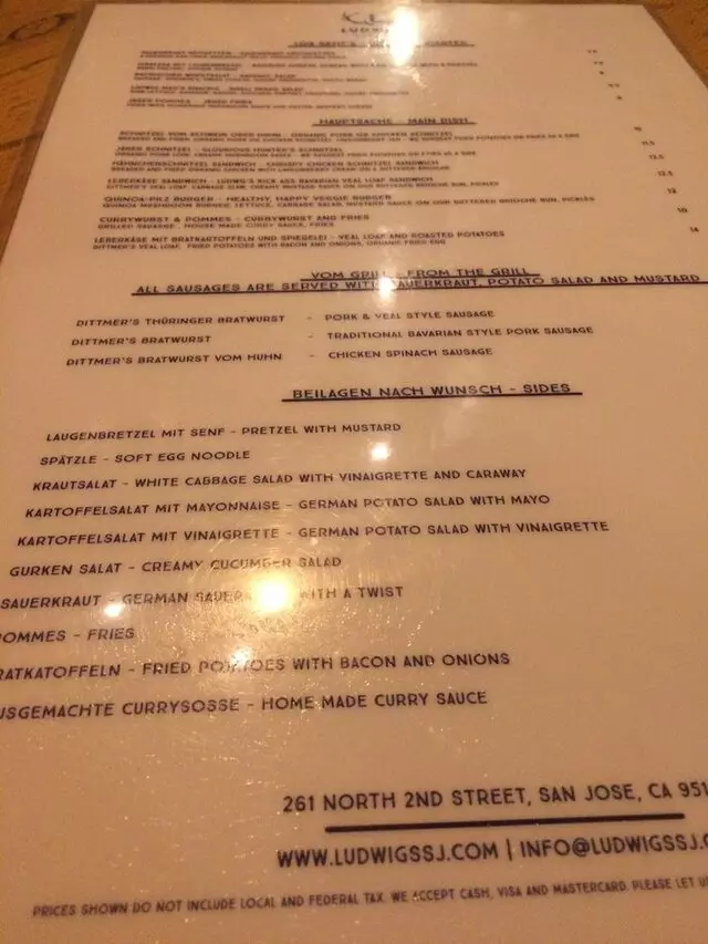 Ludwigs German Table
