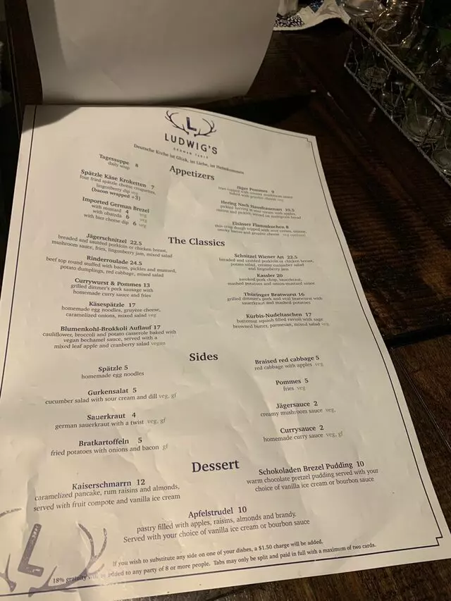 Ludwigs German Table